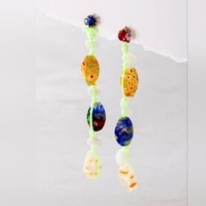 FREE PEOPLE X ARIANA OST NWT voyage dangle earrings -multi yellow